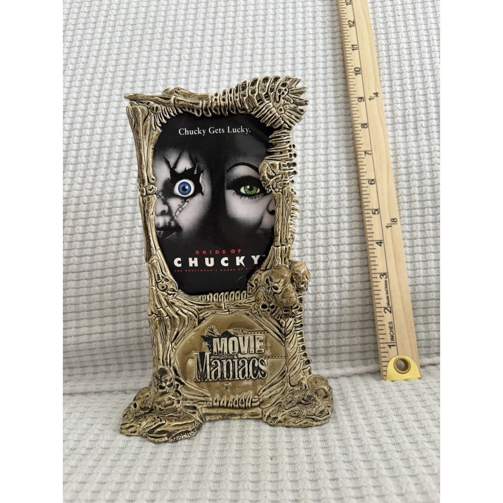 McFarlane Toys Movie Maniacs Bone Skull Poster Stand Display 1999 Horror Vintage